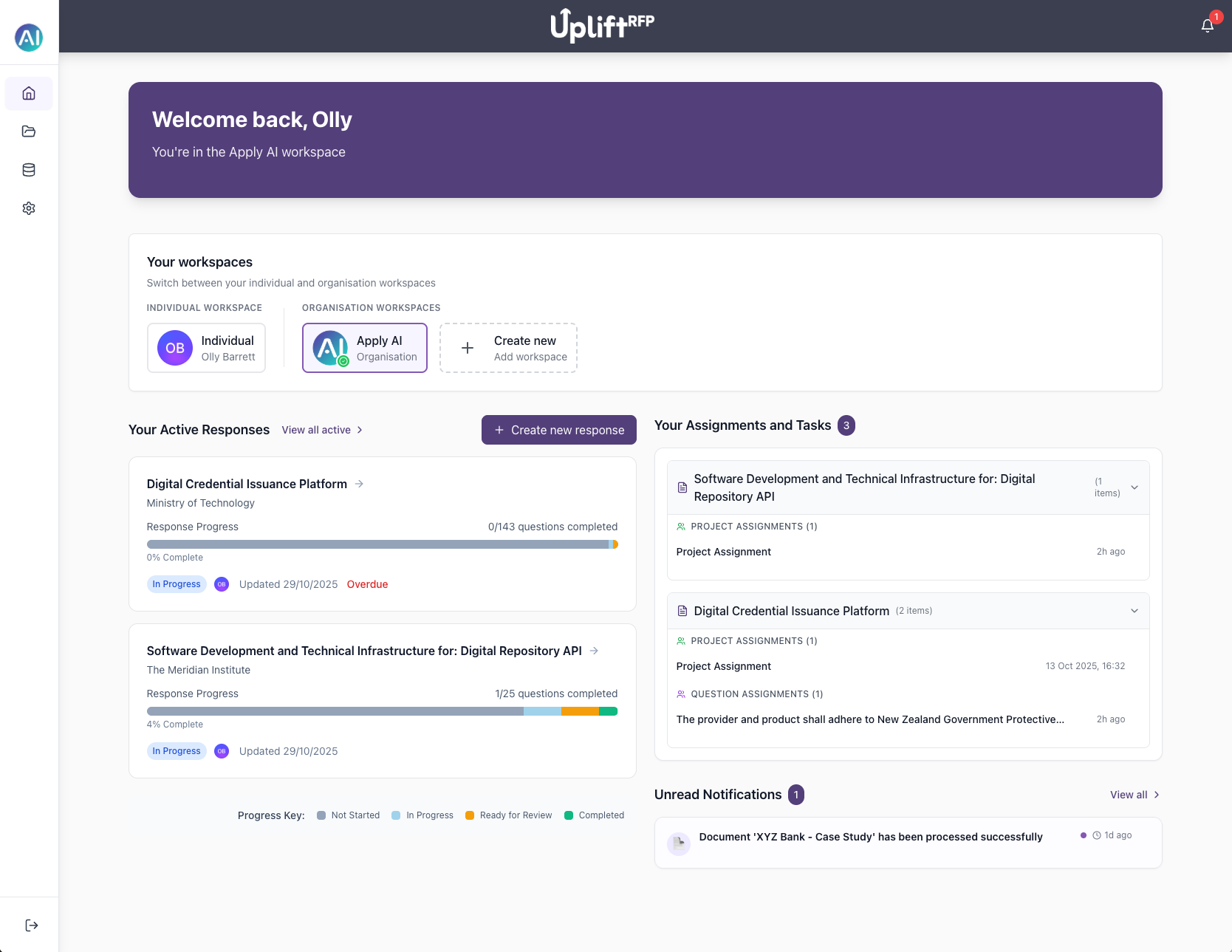 UpliftRFP Demo - How to win more RFPs