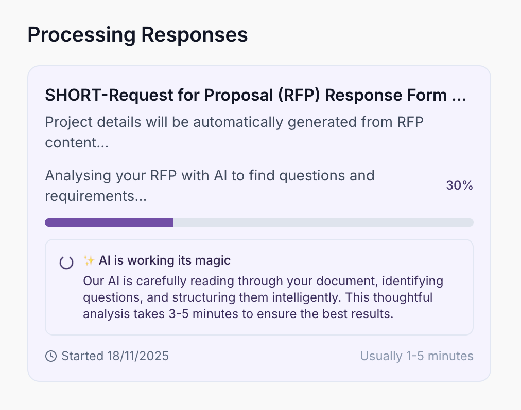 One-Click RFP Processing